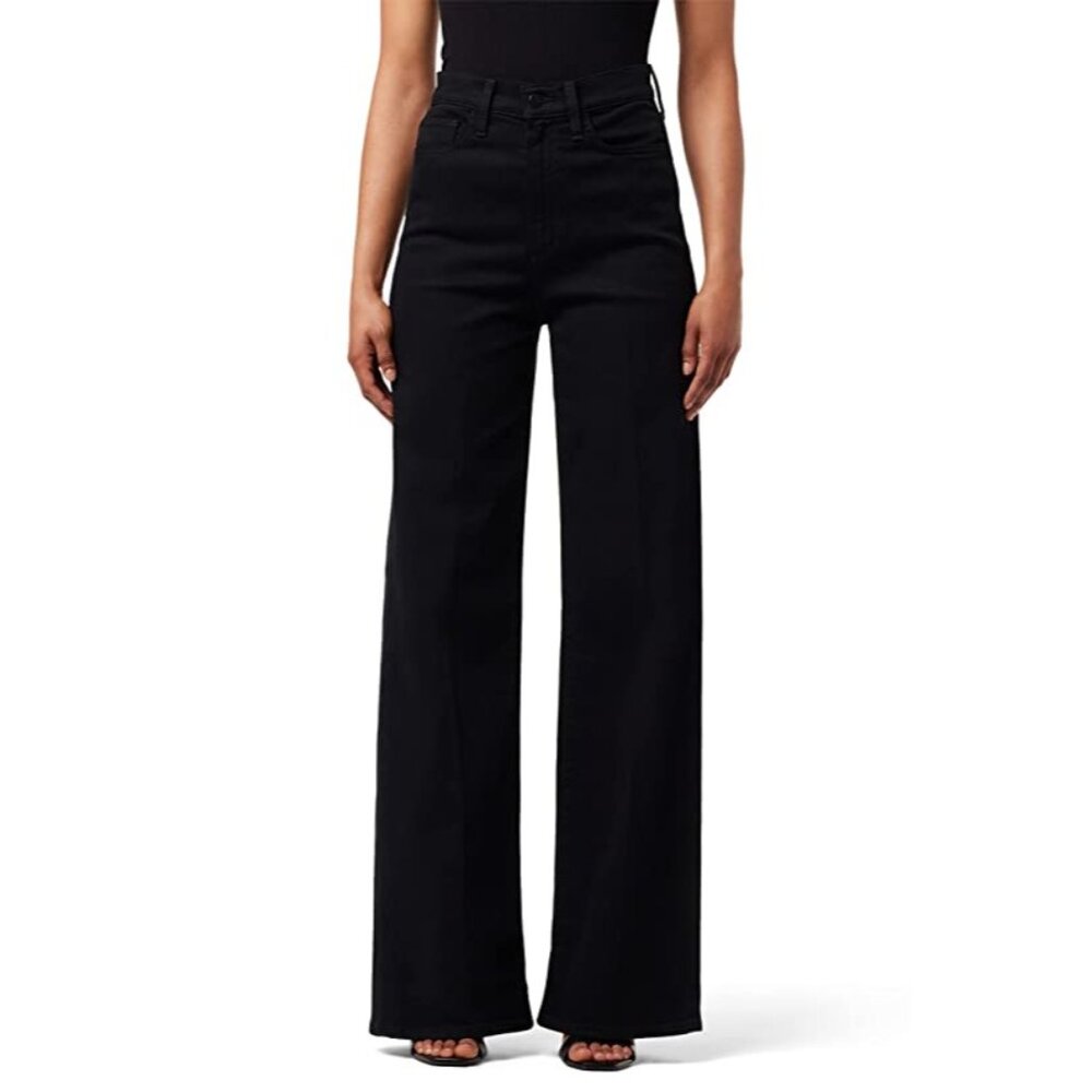 JOE'S JEANS The Mia High Rise Wide Leg Jeans 6/28 Black Vintage Stretch